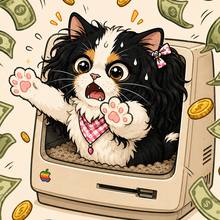 Piper panicking as money flies away